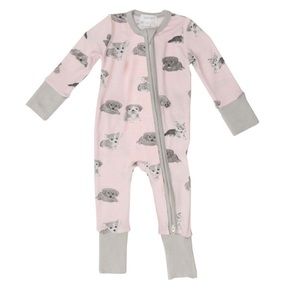 EUC Angel Dear puppies ruffle footie (convertible)